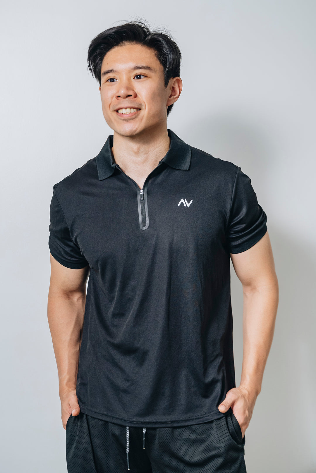 Ace Your Day Polo in Jet Black