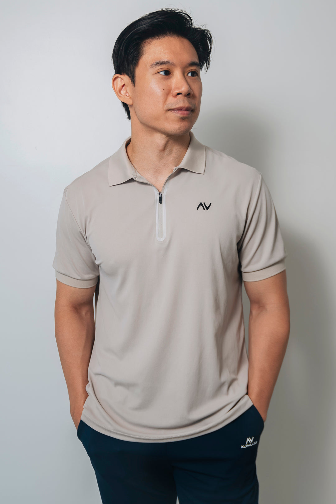 Ace Your Day Polo in Harbor Gray