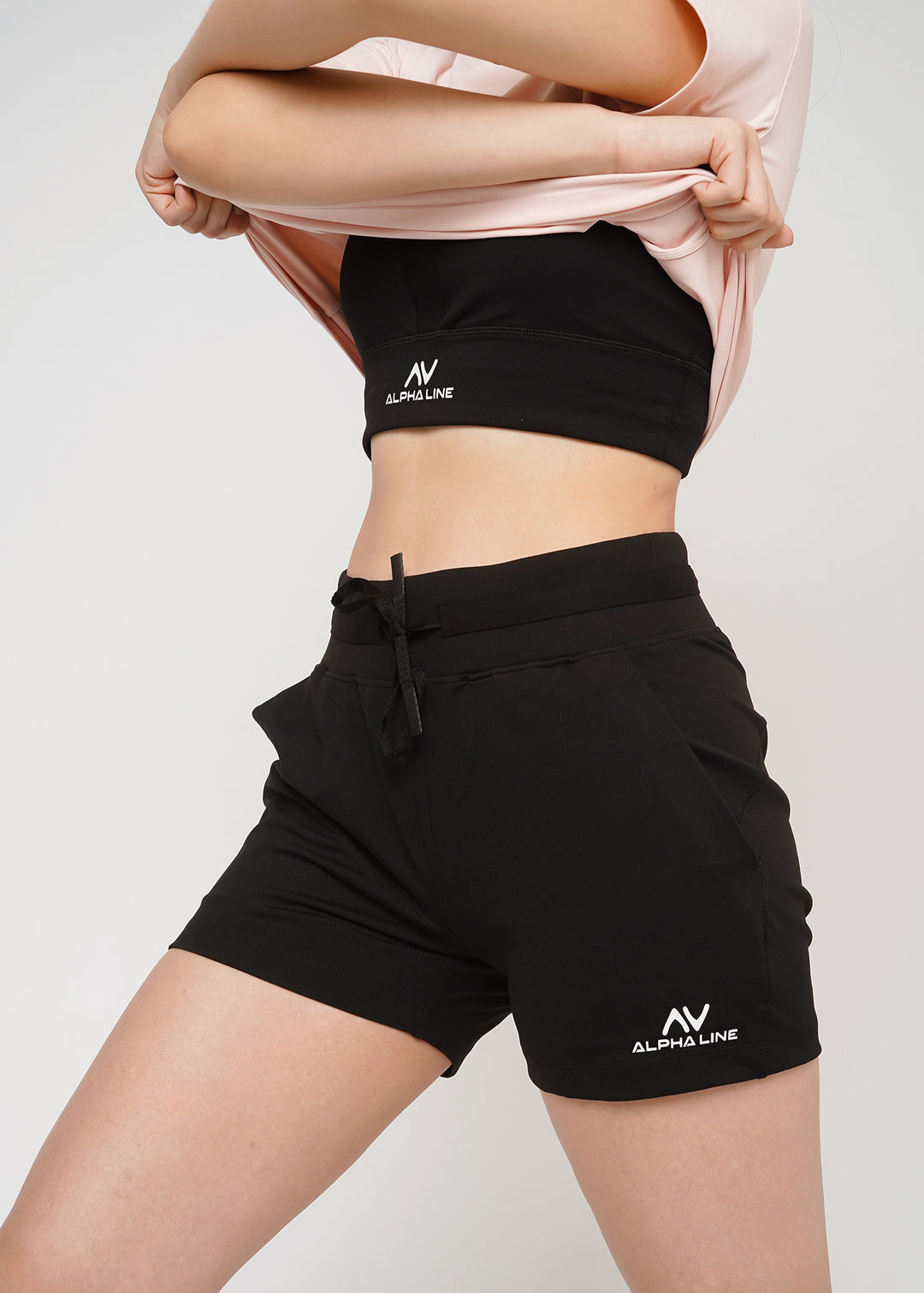 Comfy Flare Shorts in Crow Black