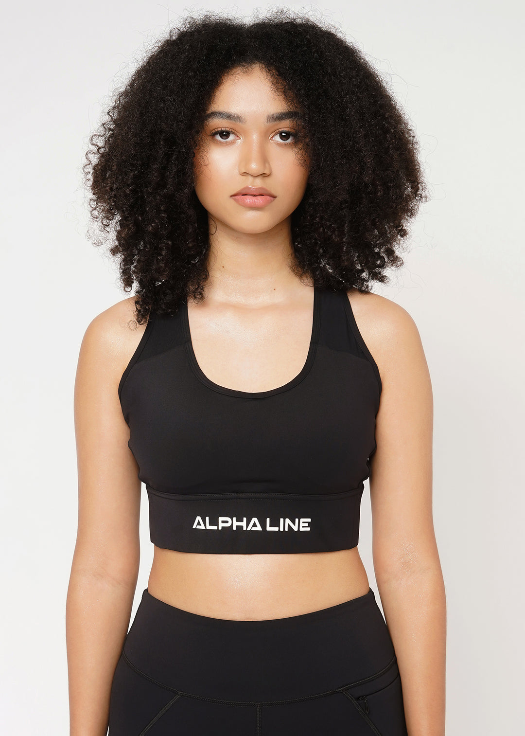 Classic Criss-Cross Sports Bra in Crow Black