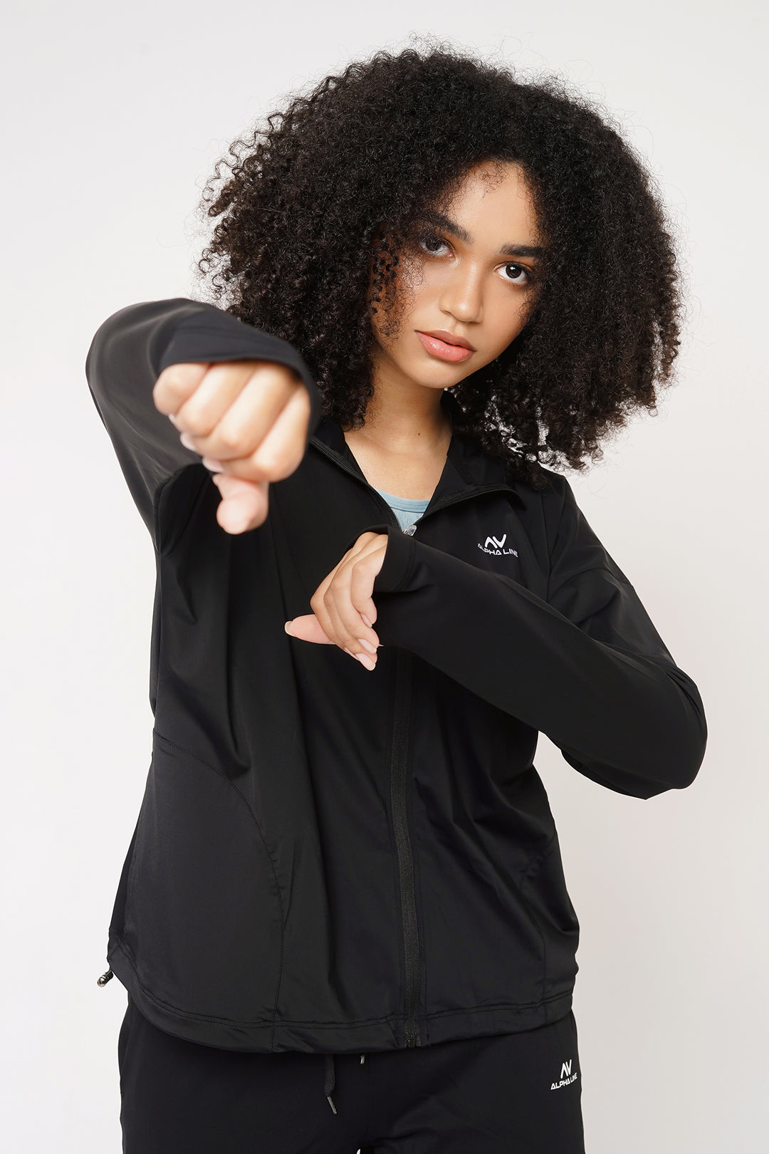 Ultra Skim Quick-dry Hoodie Jacket in Crow Black