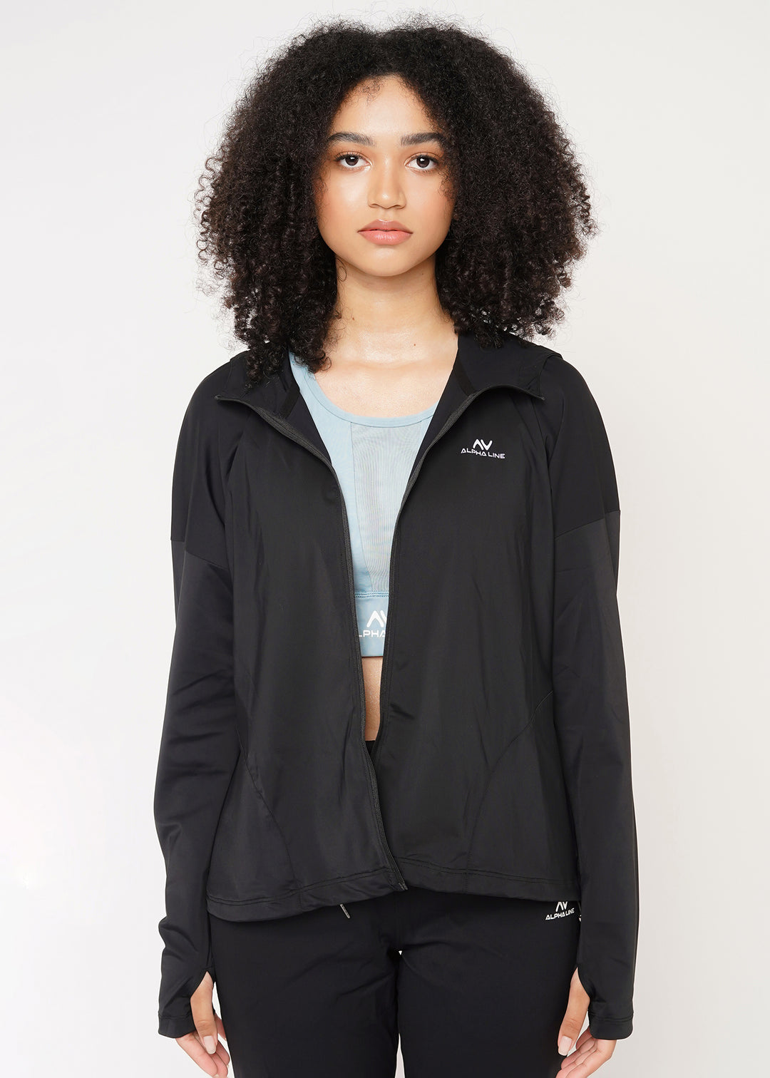 Ultra Skim Quick-dry Hoodie Jacket in Crow Black