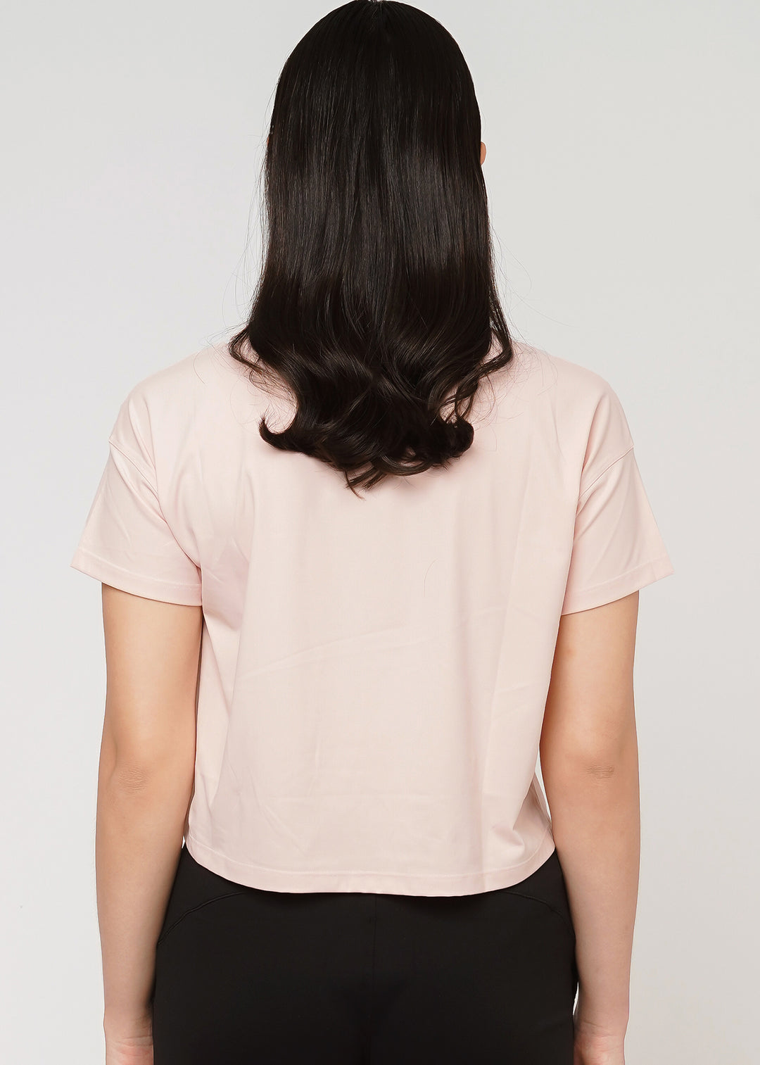 Quick-dry Crop Tee in Bubblegum Pink