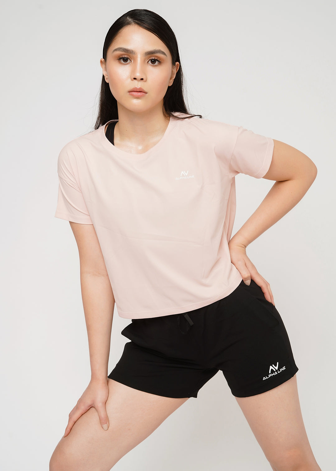 Quick-dry Crop Tee in Bubblegum Pink