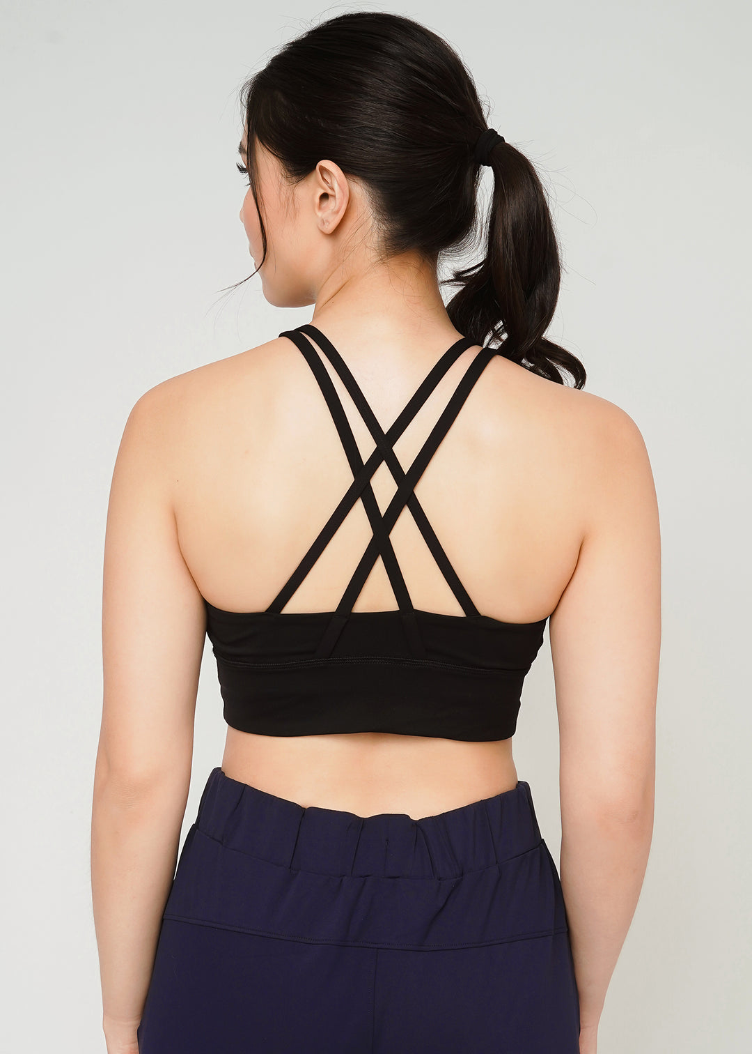 Ultra Breathable Meshify Sports Bra in Crow Black