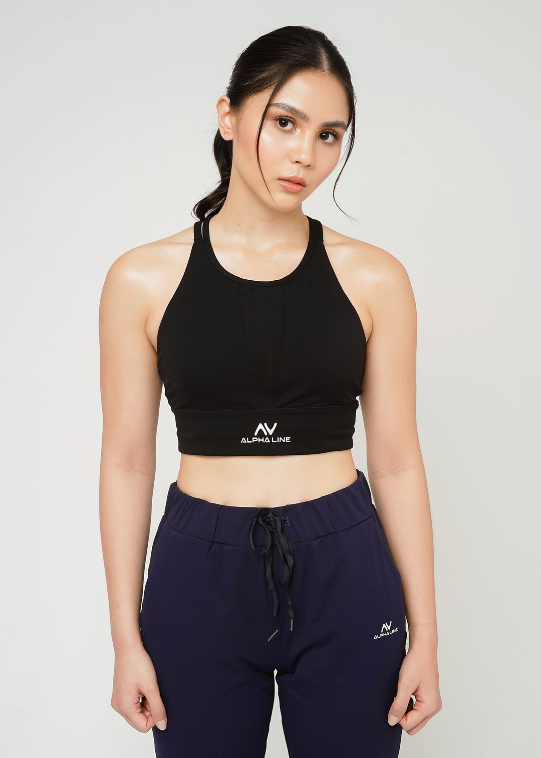 Ultra Breathable Meshify Sports Bra in Crow Black